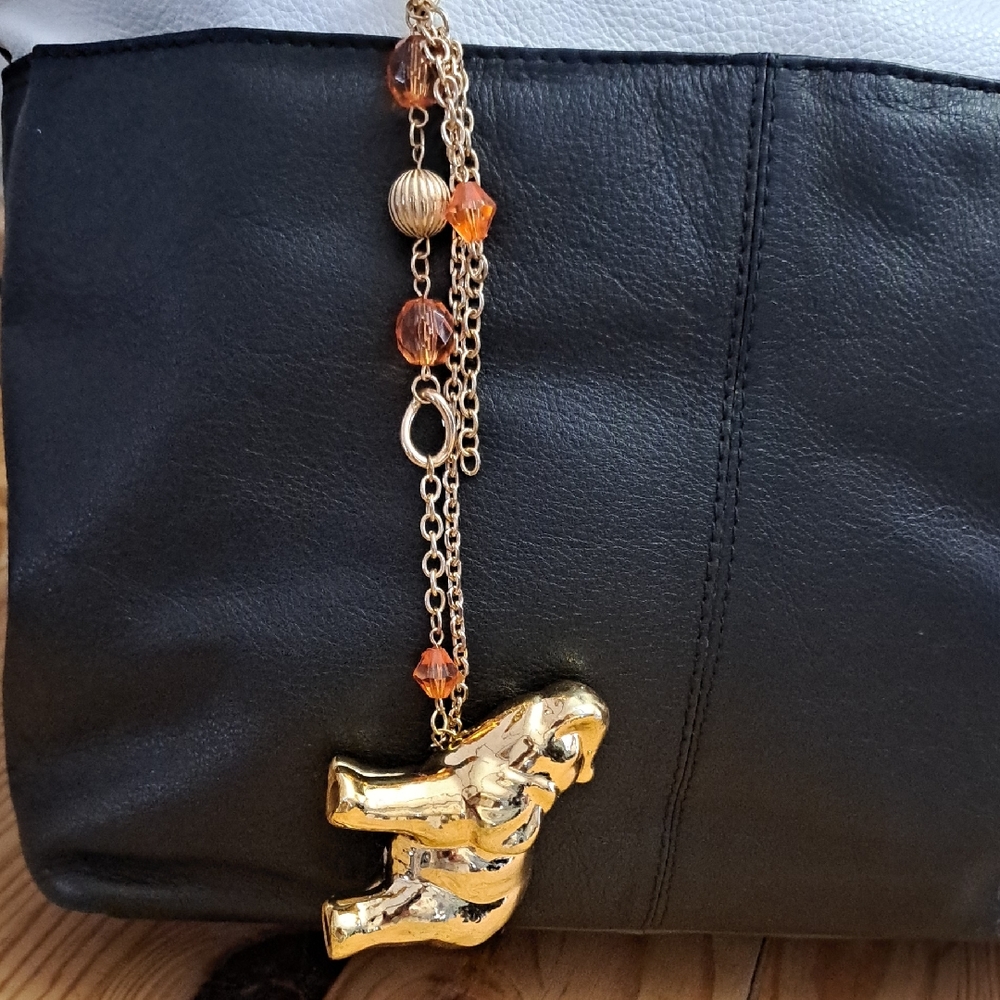 Hand Crafted Golden Elephant Bag Purse jewelry